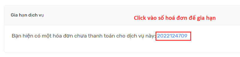 Gia hạn VPS đã có hóa đơn