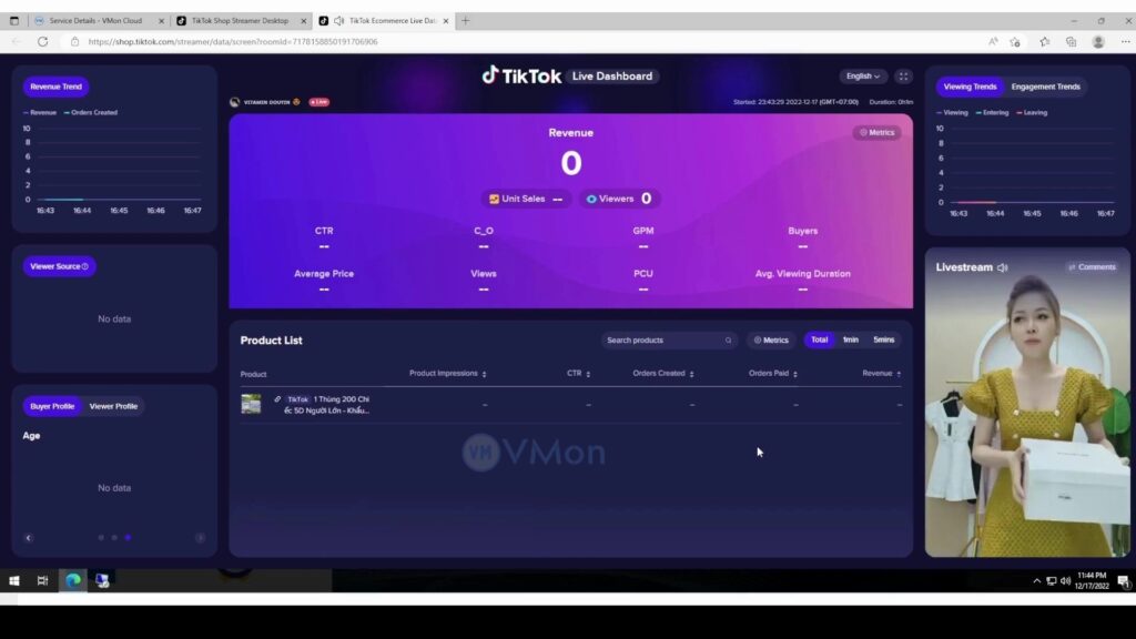 Livestream thành công trên VPS 2
