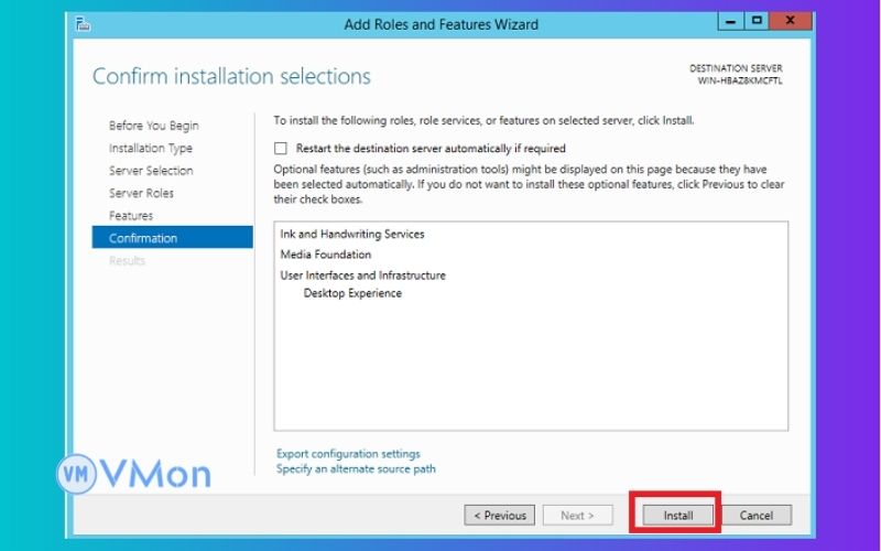 Kích chọn install