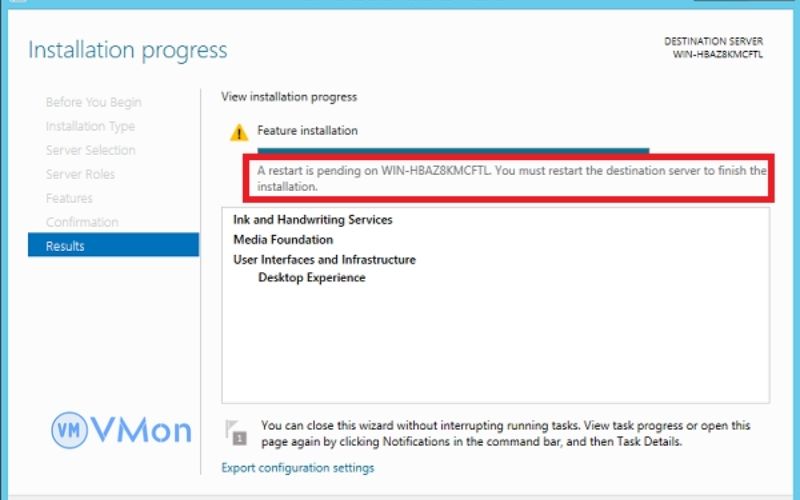 Thông báo kết quả hiển thị