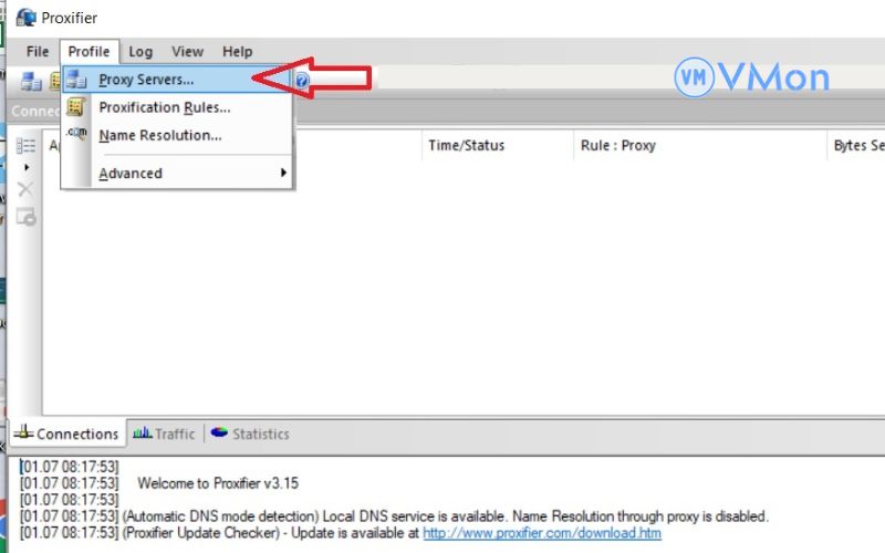 Chọn profile như hình