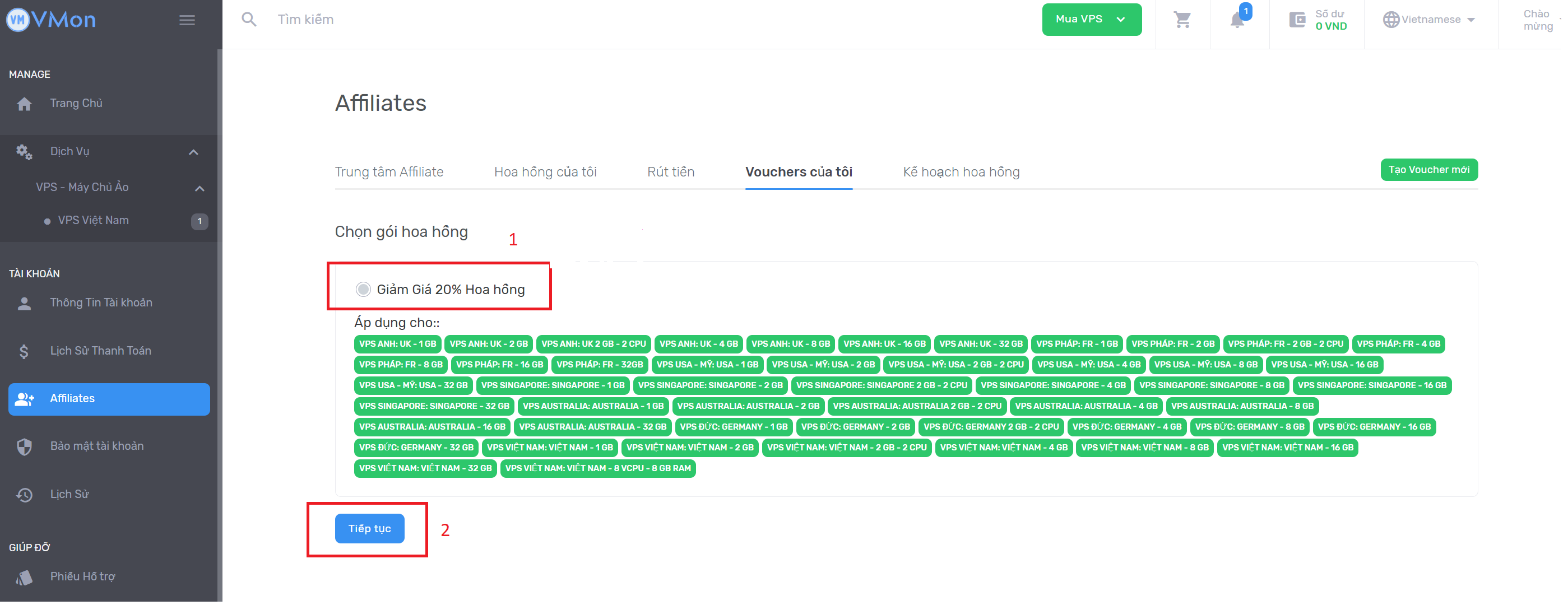 Hình 6 - Tạo Voucher mới