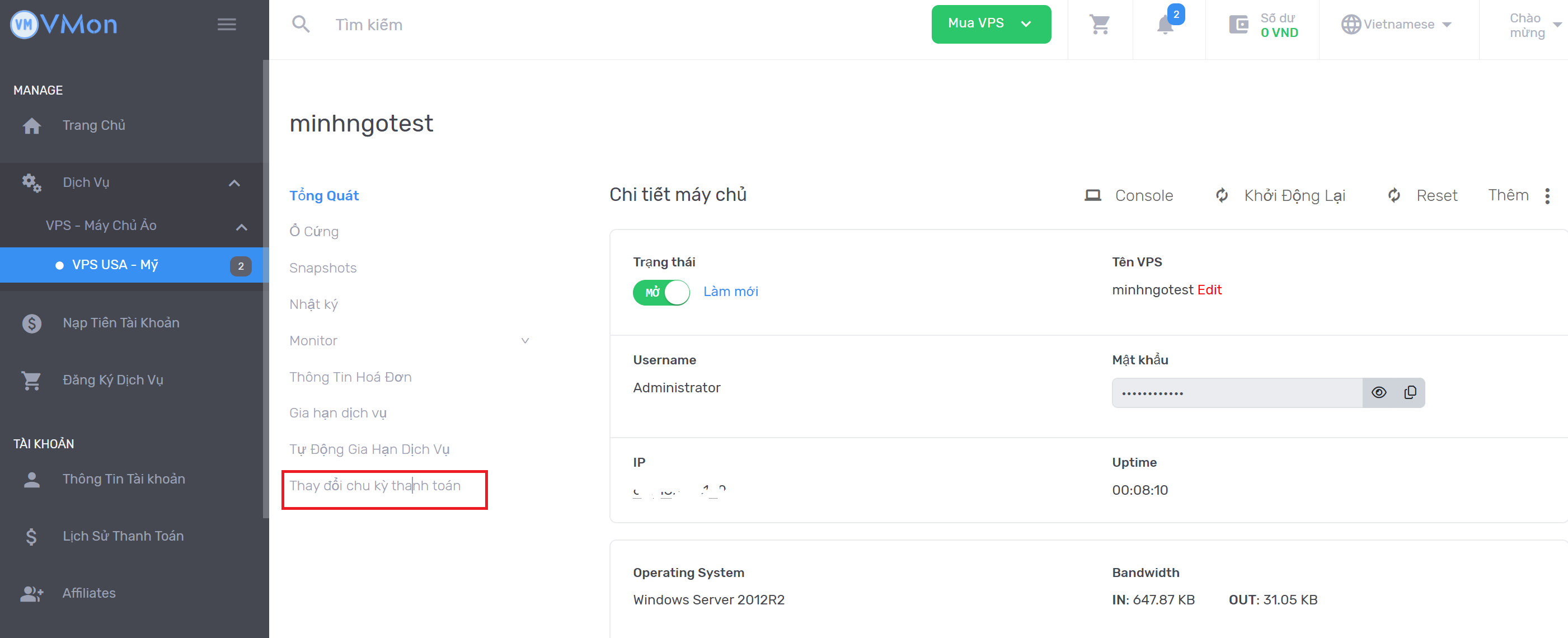 Thay đổi chu kỳ thanh toán