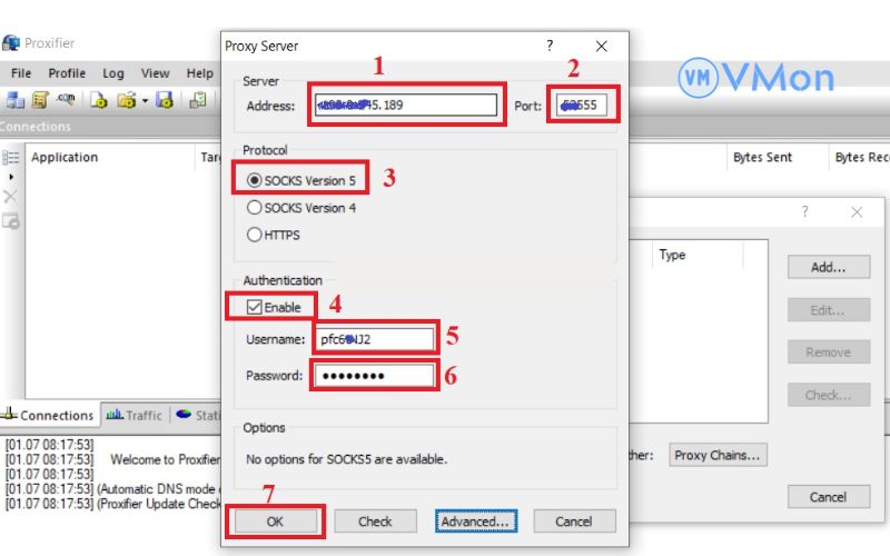 Điền đầy đủ các thông tin vào ô