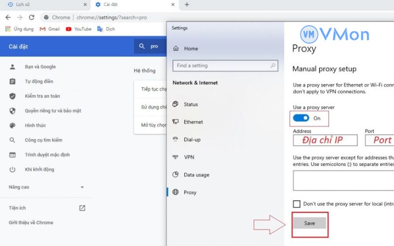 Chọn”Save” để lưu thao tác thực hiện